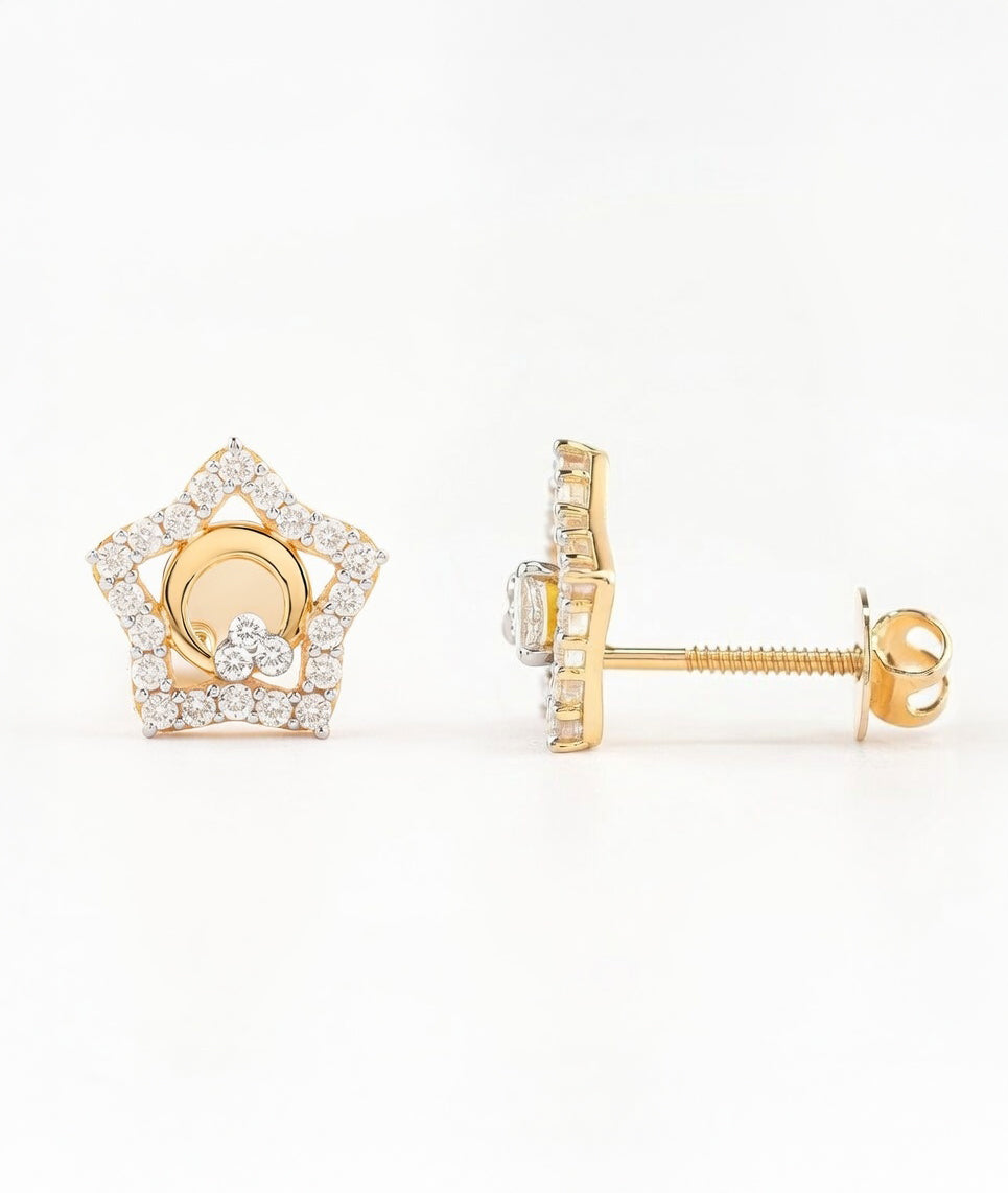 Flambeur B.I.S Hallmarked 18 KT CZ Gold Pendent Set