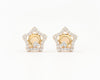Flambeur B.I.S Hallmarked 18 KT CZ Gold Pendent Set