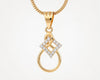 Flambeur B.I.S Hallmarked 18 KT CZ Gold Pendent Set