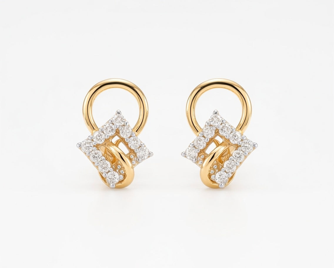 Flambeur B.I.S Hallmarked 18 KT CZ Gold Pendent Set