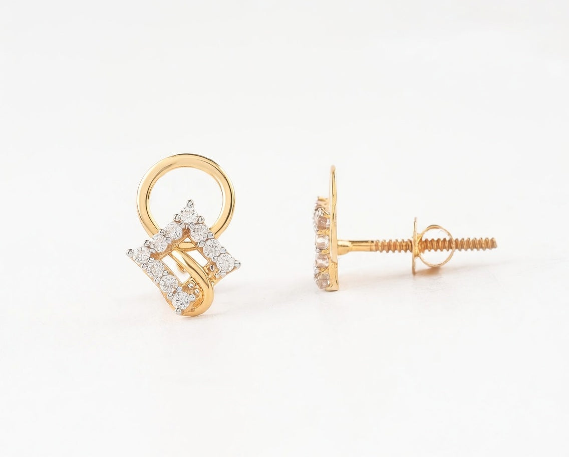 Flambeur B.I.S Hallmarked 18 KT CZ Gold Pendent Set