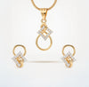 Flambeur B.I.S Hallmarked 18 KT CZ Gold Pendent Set