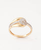 18K Gold Plated Interlocking Loop CZ Ring | Cubic Zirconia Designer Inspired Statement Ring