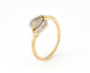 14kt Gold Triple Marquise Cluster Diamond Ring | Genuine Diamond Two-Tone Statement Ring