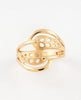22K Gold Plated Plain Filigree Leaf Ring | High-Purity Nature-Inspired Statement Ring